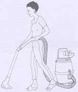 Image of a person vacuuming