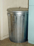 Garbage can with tight-fitting lid