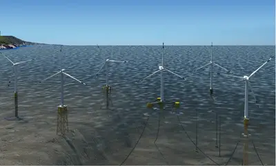 Ocean wind energy farms