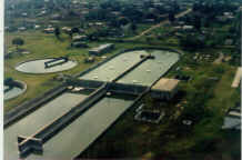 A large wastewater treatment plant