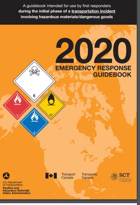 Full Size Labelmaster ERG0026 White Paper 2016 Emergency Response Guidebook Standard Bound 0.300 Height 5.5 Width Spanish 