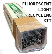Fluorescent light recycling kits